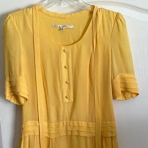 WALTER size 0 Silk Yellow Dress